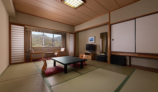 Japanese-style room mountain view