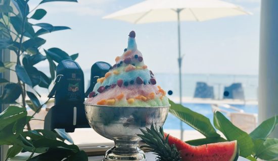 컬러풀 거대한 레인보우 빙수 체험